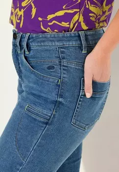 Джинсы облегающего кроя 5-POCKET SAUM UMSCHLAG LAURASN, синий деним