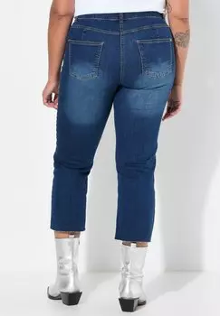 Джинсы облегающего кроя 7/8-CLAIRE STRETCHKOMFORT GESCHNITTENER POCKET Angel of Style, синий деним