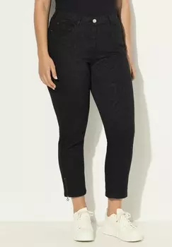 Джинсы облегающего кроя ANIMAL PRINT STRETCH Ulla Popken, черный