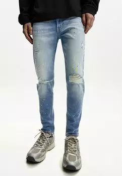 Джинсы облегающего кроя Bershka, синий