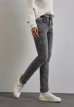 Джинсы облегающего кроя CASUAL Street One, серый деним