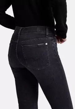 Джинсы облегающего кроя CROP 7 for all mankind, черный