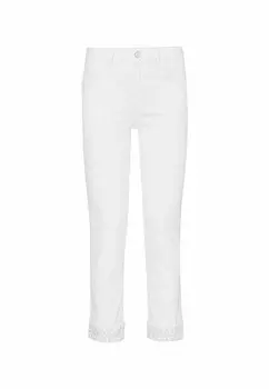 Джинсы облегающего кроя CROPPED BOTTOM UP LIU JO, белый