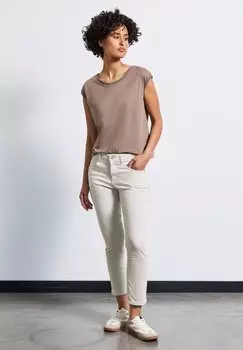Джинсы облегающего кроя GESTREIFTE Street One, бежевый