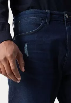 Джинсы облегающего кроя INDICODE JEANS, темно-синий деним