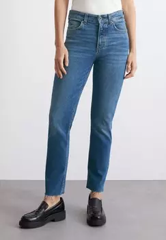 Джинсы облегающего кроя LENGTH HIGH WAIST CUT HEM Marc O'Polo, синий деним