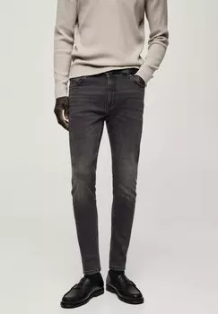 Джинсы облегающего кроя Mango, серый