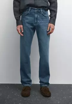 Джинсы облегающего кроя Massimo Dutti, цвет Mottled Dark Blue