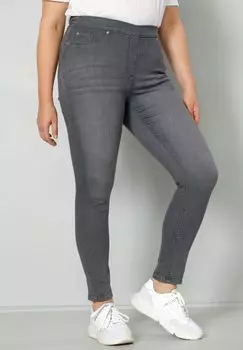 Джинсы облегающего кроя MIAMODA, серый