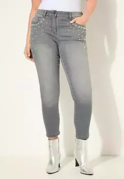 Джинсы облегающего кроя MIAMODA, серый