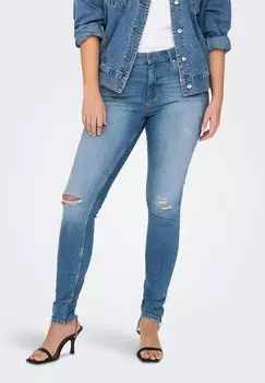Джинсы облегающего кроя ONLY Carmakoma, синий