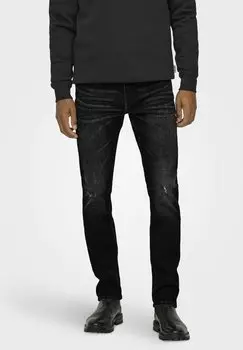 Джинсы облегающего кроя ONSLOOM Only & Sons, черный