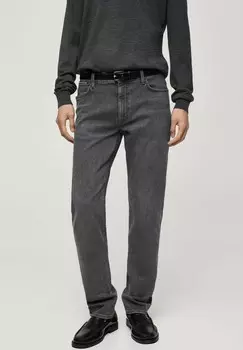 Джинсы облегающего кроя PATRICK Mango, серый деним