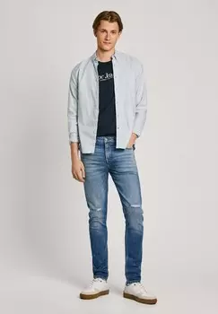 Джинсы облегающего кроя Pepe Jeans, синий деним
