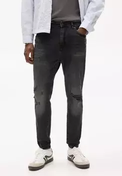 Джинсы облегающего кроя PULL&BEAR, черный