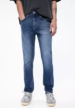 Джинсы облегающего кроя PULL&BEAR, темно-синий
