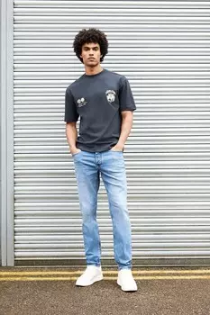 Джинсы облегающего кроя River Island, синий