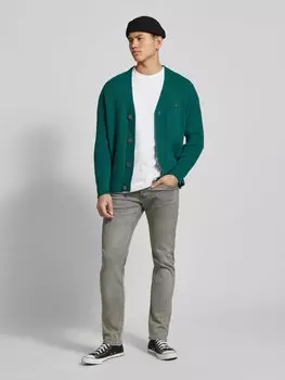 Джинсы облегающего кроя с пятью карманами, модель «GLENN» Jack & Jones, светло-серый