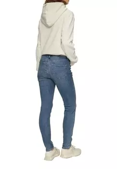 Джинсы облегающего кроя SADIE RISE QS, цвет Stone Blue Denim