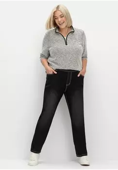 Джинсы облегающего кроя Sheego, черный деним