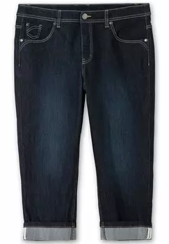 Джинсы облегающего кроя Sheego, сине-черный деним