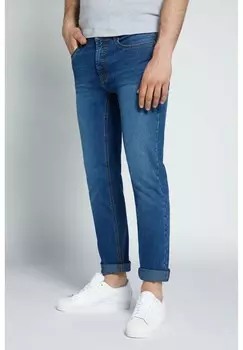 Джинсы облегающего кроя STHUGE, синий деним