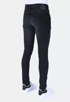 Джинсы облегающего кроя STONE WASHING JEANS ZWART LF-DNM-1105 Local Fanatic, серый