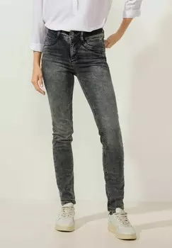 Джинсы облегающего кроя Street One, цвет Mottled Dark Grey