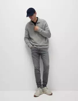 Джинсы облегающего кроя стретч Marks & Spencer, средний серый