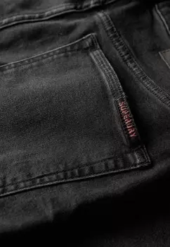 Джинсы облегающего кроя Superdry, черный деним