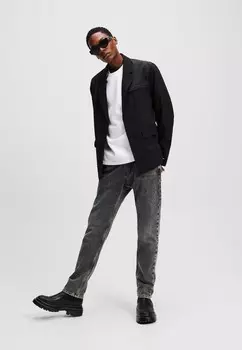 Джинсы облегающего кроя TAPERED Karl Lagerfeld Jeans, серый деним