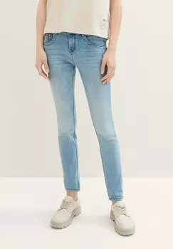 Джинсы облегающего кроя TAPERED RELAXED TOM TAILOR, светло-голубой деним