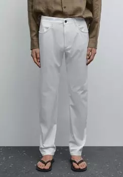 Джинсы облегающего кроя TEXTURED Massimo Dutti, белый