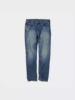 Джинсы облегающего кроя Uniqlo, цвет 65 синий