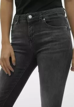 Джинсы облегающего кроя VMLUX MR RI1105 NOOS Vero Moda, черный деним