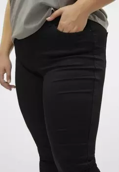 Джинсы облегающего кроя VMSEVEN MID RISE Vero Moda Curve, черный