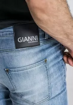 Джинсы облегающего кроя WARNING Gianni Kavanagh, синий деним