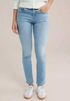 Джинсы облегающего кроя WE Fashion, светло-голубой