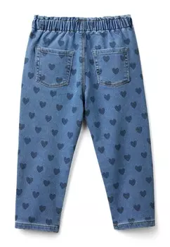 Джинсы облегающего кроя WITH HEARTS United Colors of Benetton, синий