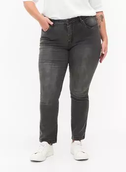Джинсы облегающего кроя Zizzi WITH NORMAL WAIST, цвет Dark Grey Denim