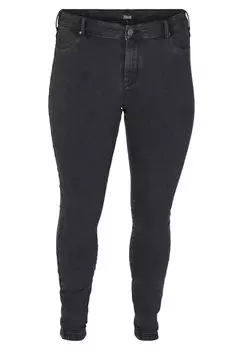 Джинсы облегающего кроя Zizzi, цвет Grey Denim