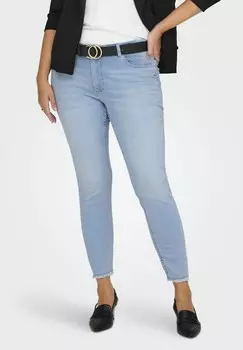 Джинсы облегающие CARWILLY ONLY Carmakoma, светло-голубой деним
