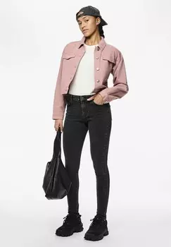 Джинсы облегающие DANA MW Pieces, темно-серый