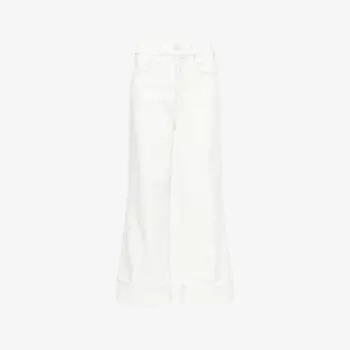 Джинсы облегающие Good American с укороченными штанинами, белый