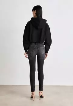 Джинсы облегающие HIGH RISE Calvin Klein Jeans, черный