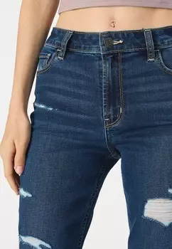 Джинсы облегающие Hollister Co., темно-синий деним