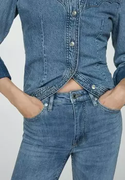 Джинсы облегающие Mango, синий