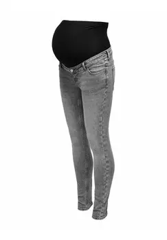 Джинсы облегающие OLMBELLY ONLY MATERNITY, серый деним
