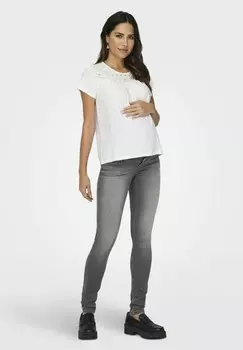 Джинсы облегающие OLMBELLY ONLY MATERNITY, темно-серый