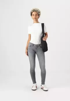 Джинсы облегающие ONLCORAL ONLY Petite, серый деним